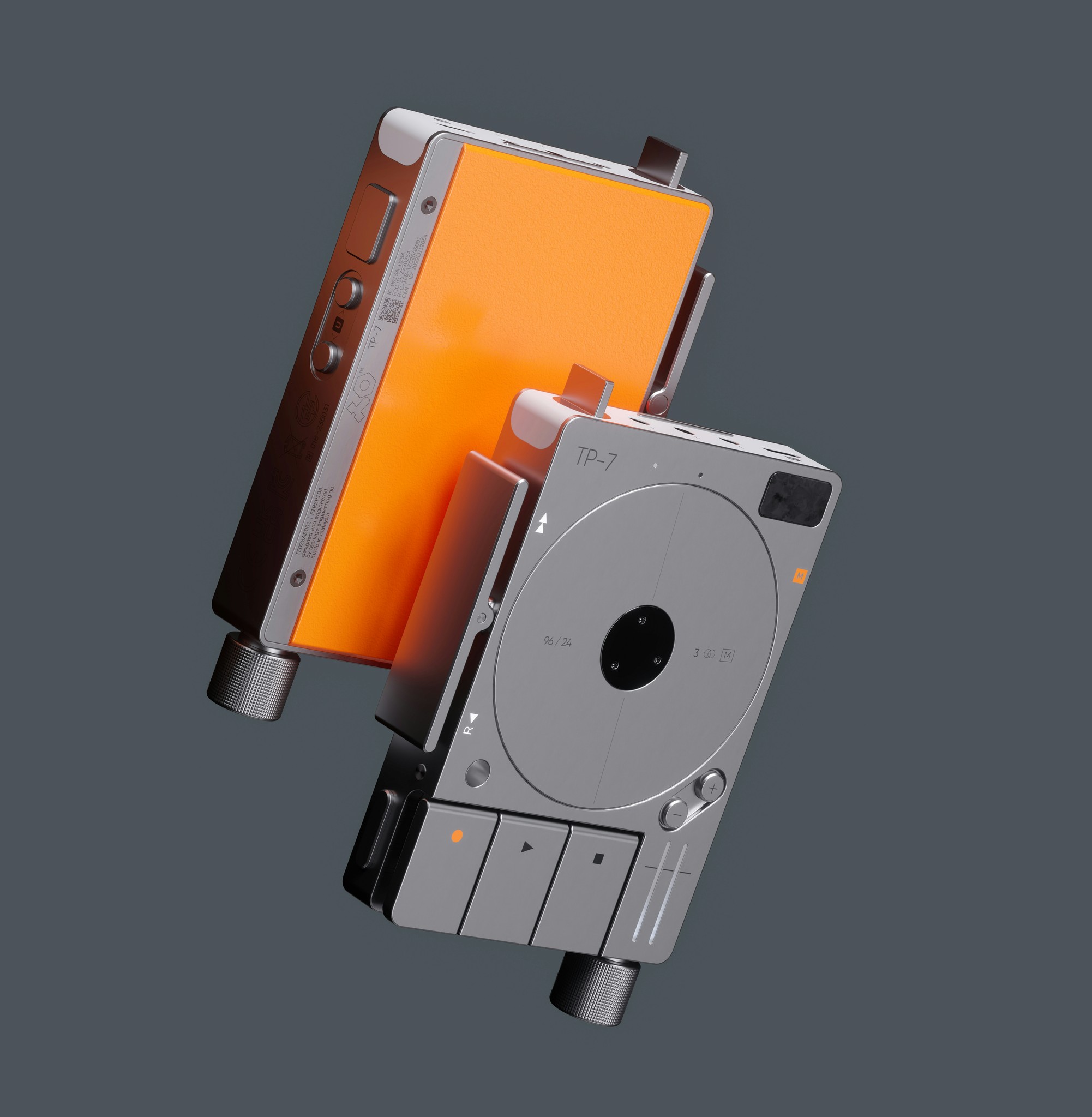a floppy disk is attached to a metal stand