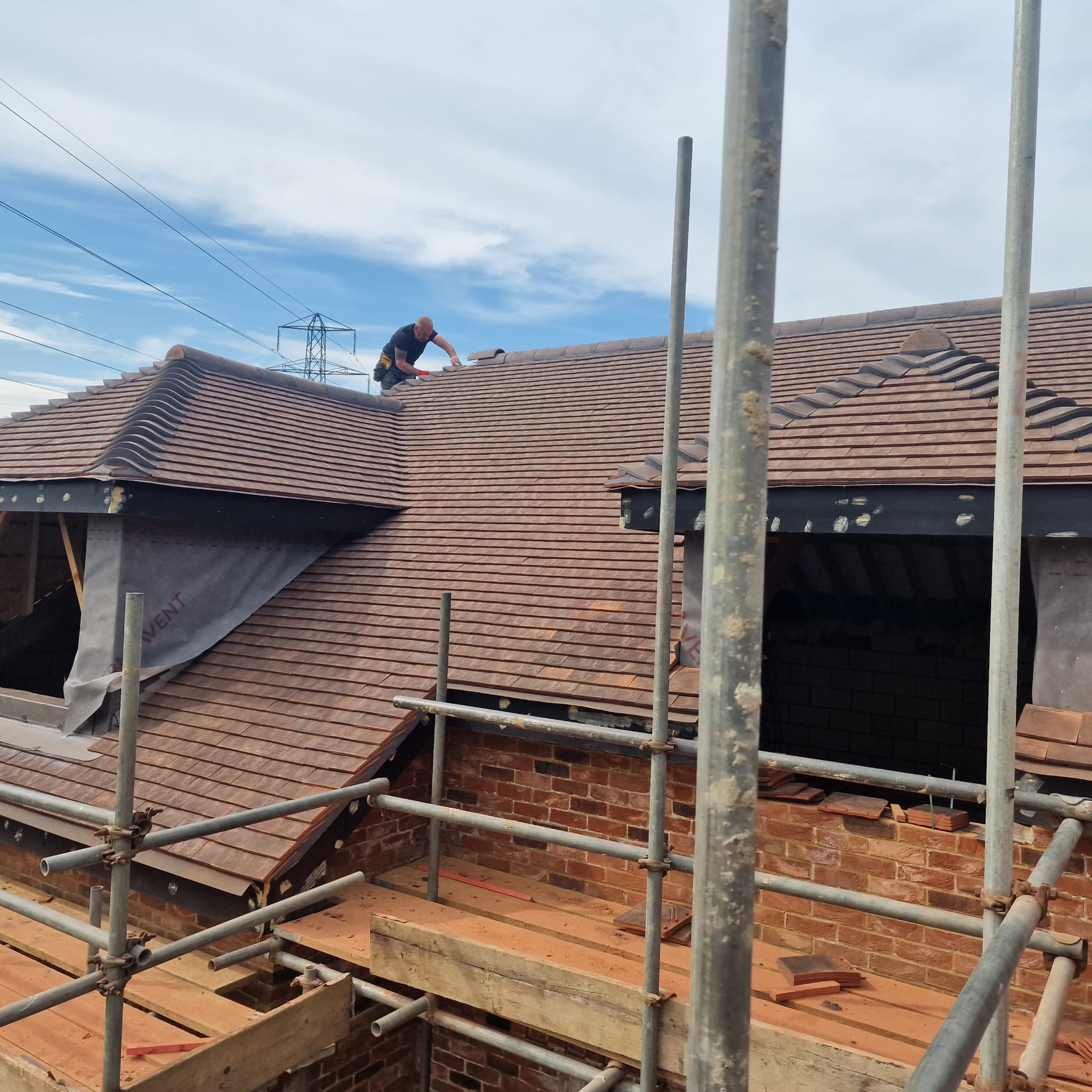 a group of wooden chairs