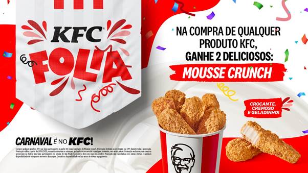 KFC distribuirá sobremesa exclusiva para foliões em São Paulo
