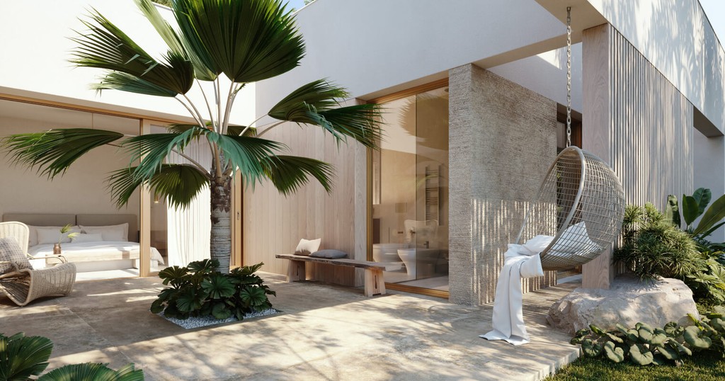 Modern villa outdoor space