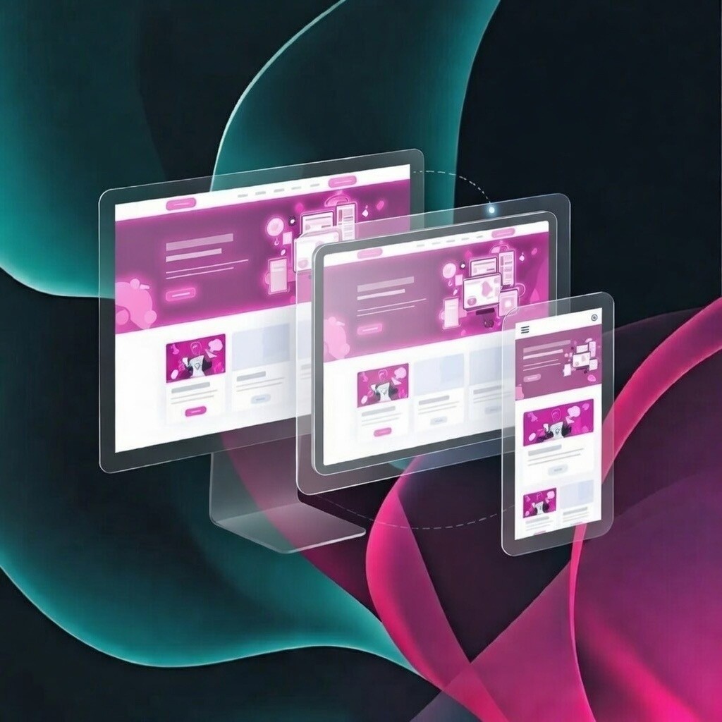 A sleek, modern smartphone displayed on a dark background with colorful abstract shapes.