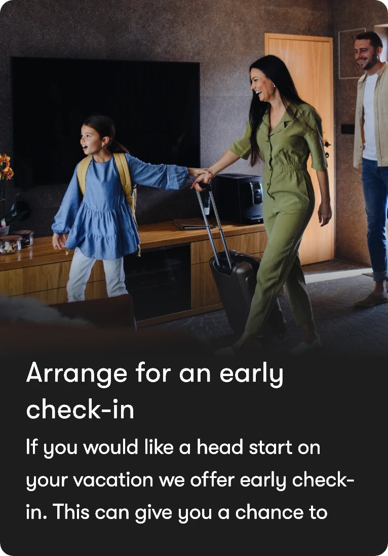 Early check-in example