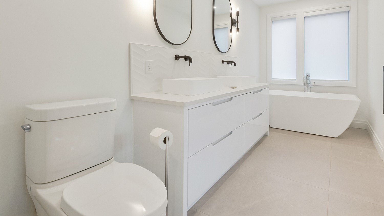 All-White Monochrome Bathroom