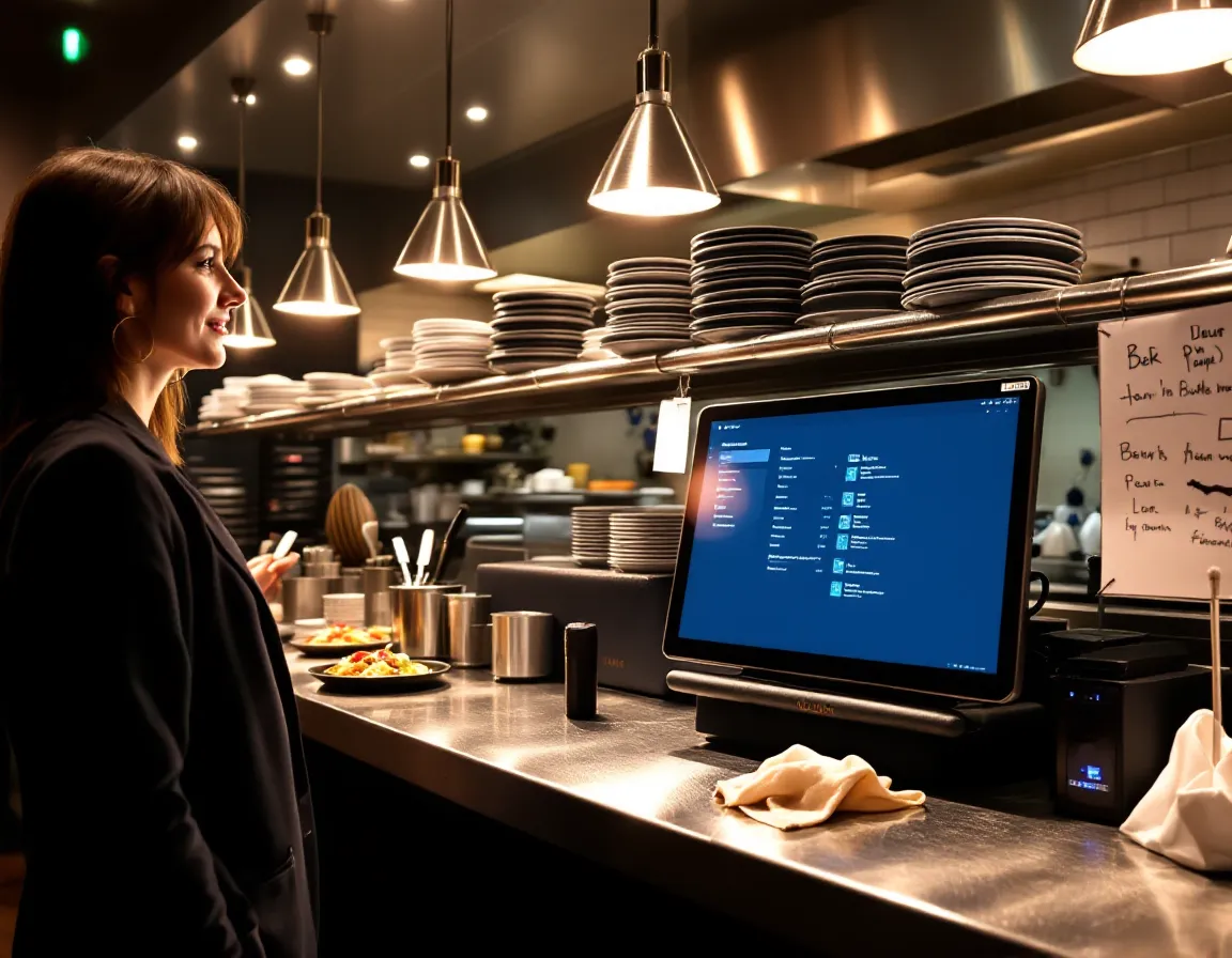 A restaurant screen tracking orders