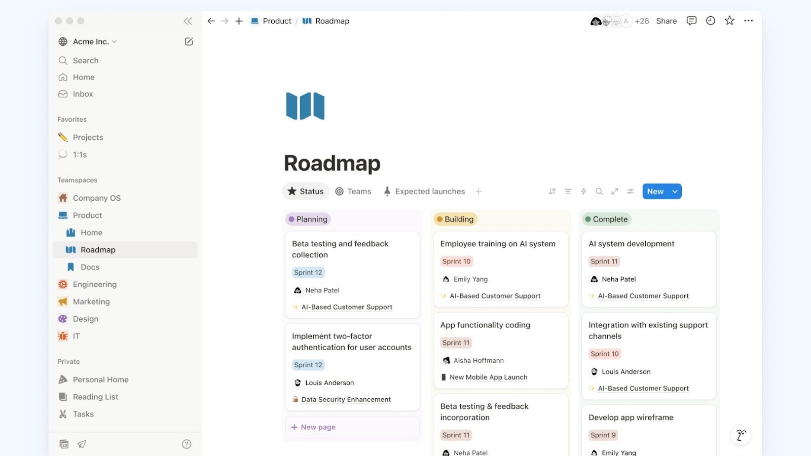 Notion's modular workspace for creative documentation