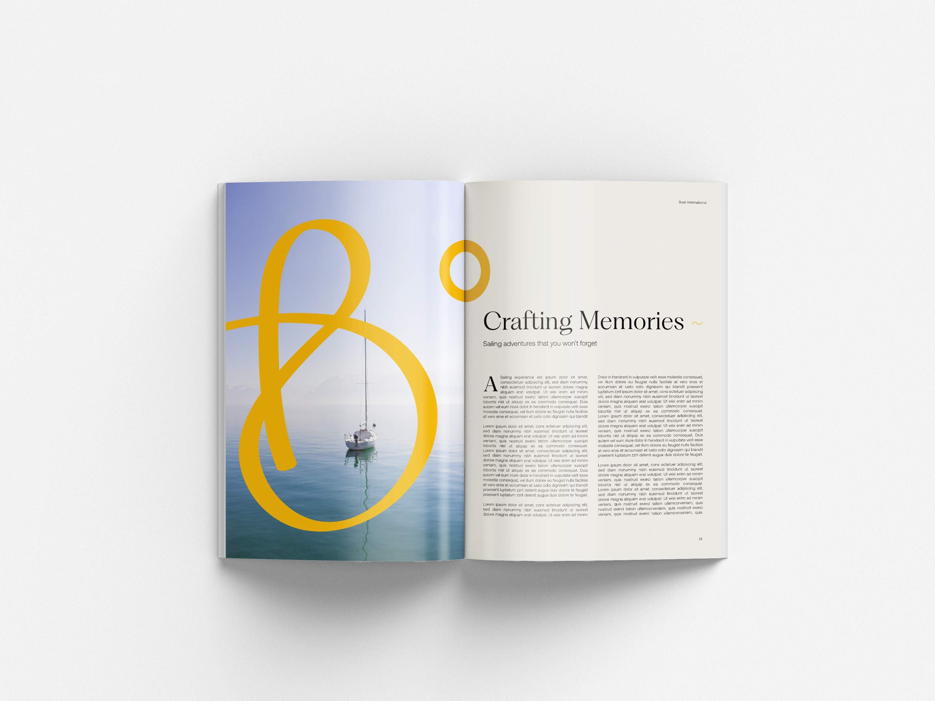 Bianca's logomark on a magazine