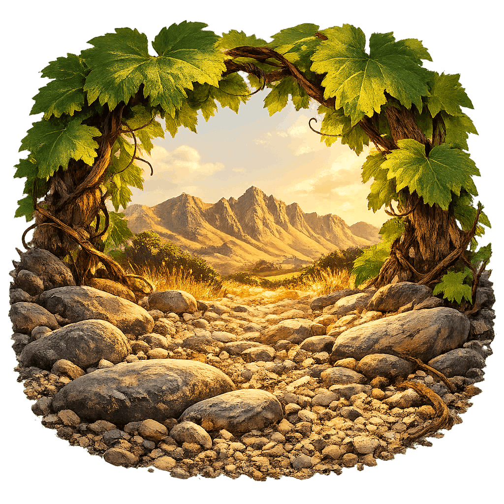 Detailed graphic of the Gimblett Gravels wine region.