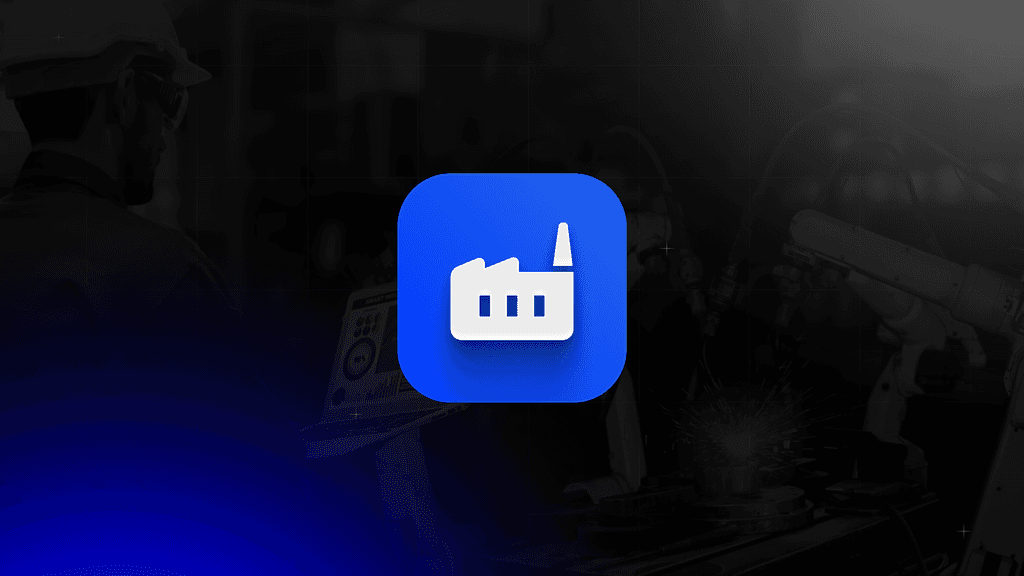 Ingenieur überwacht mit Laptop den Einsatz von Industrierobotern beim Schweißen in einer modernen Fabrikhalle.