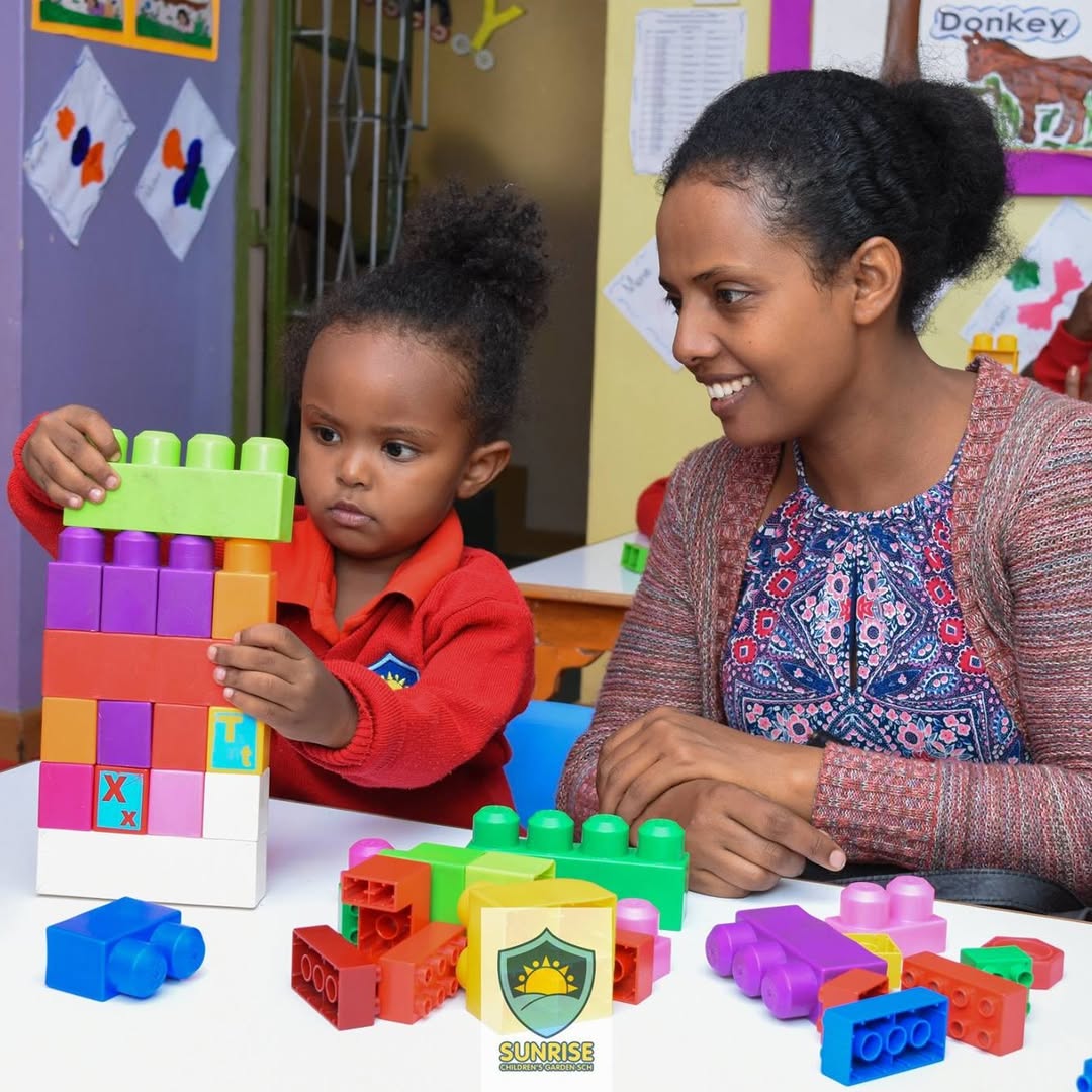 A mother and her child in Day Care