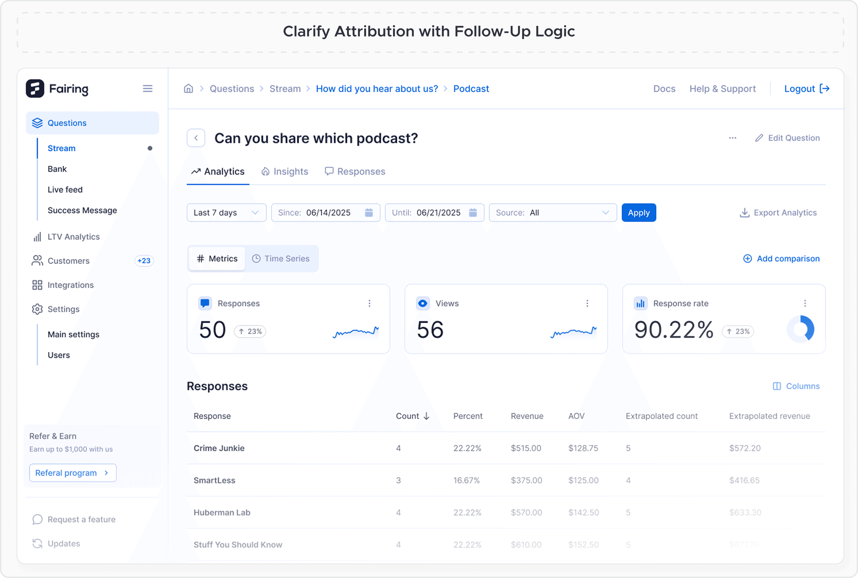 Chart: Clarify Attribution with Follow-Up Logic