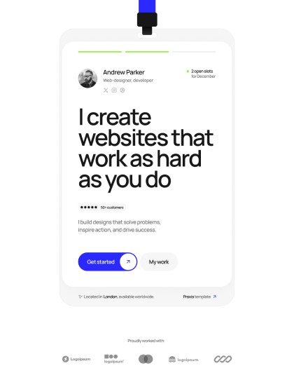 Praxis — Framer Website Template for Portfolios