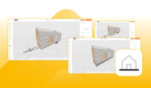 Foundation and Trailer in 3D Tiny House Designer software