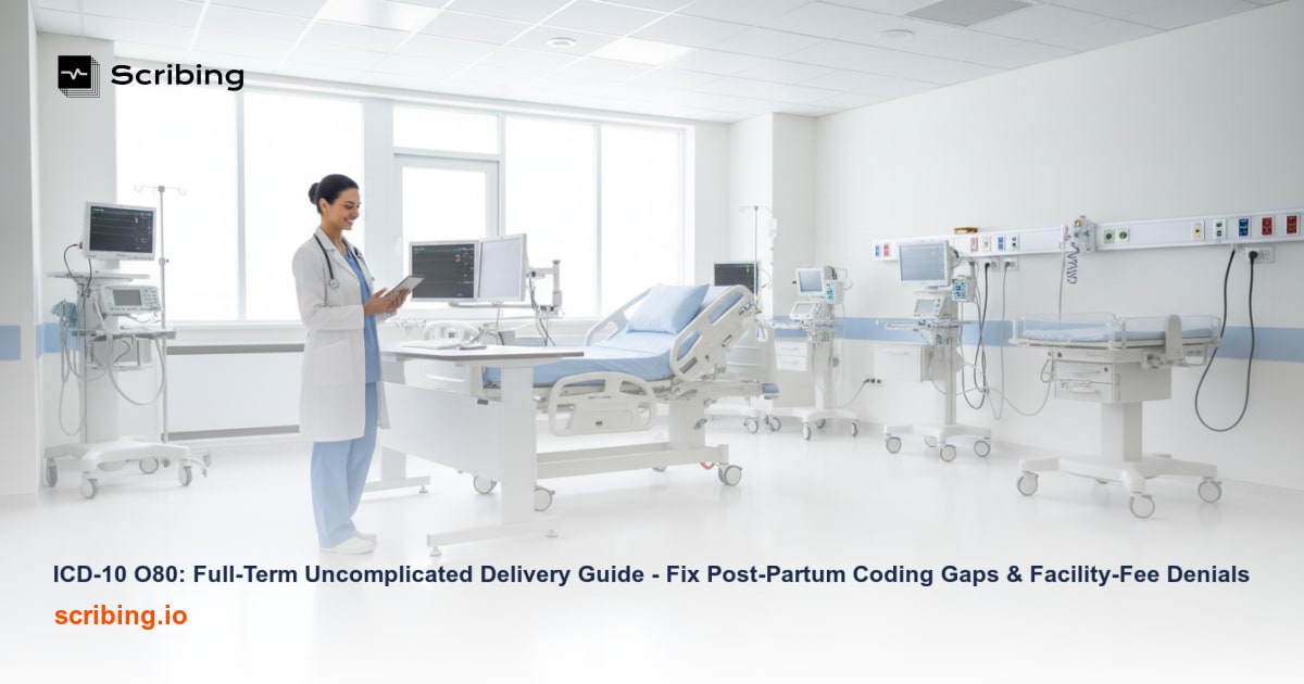 Hospital labor and delivery room representing ICD-10 O80 uncomplicated delivery coding for OB/GYN and nursing professionals