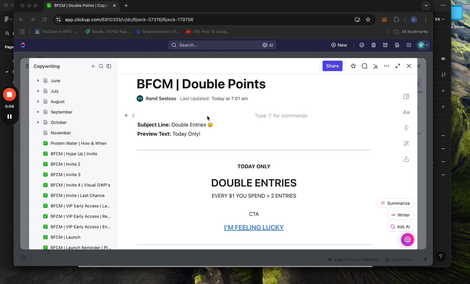 13. BFCM - Double Points Reminder