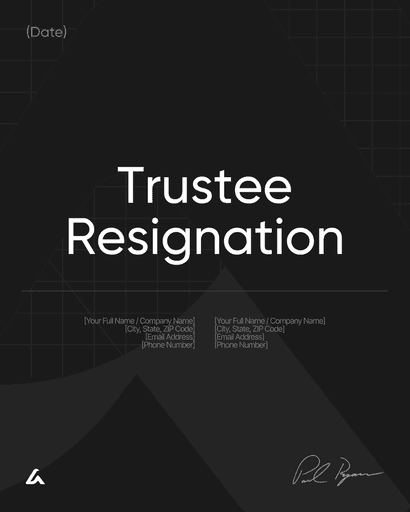 Trustee Resignation
