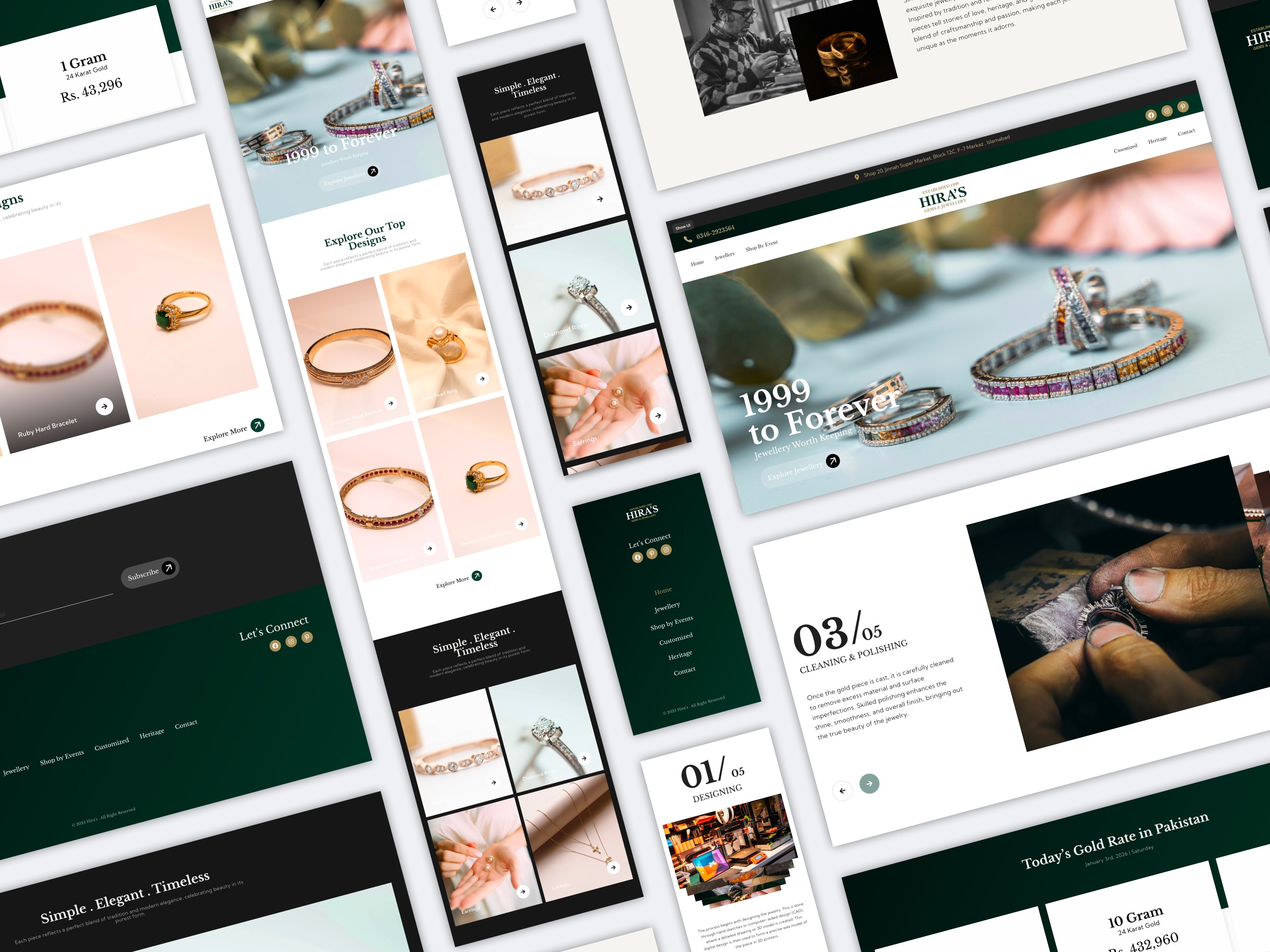 Hira's Gem and Jewelry Website Preview