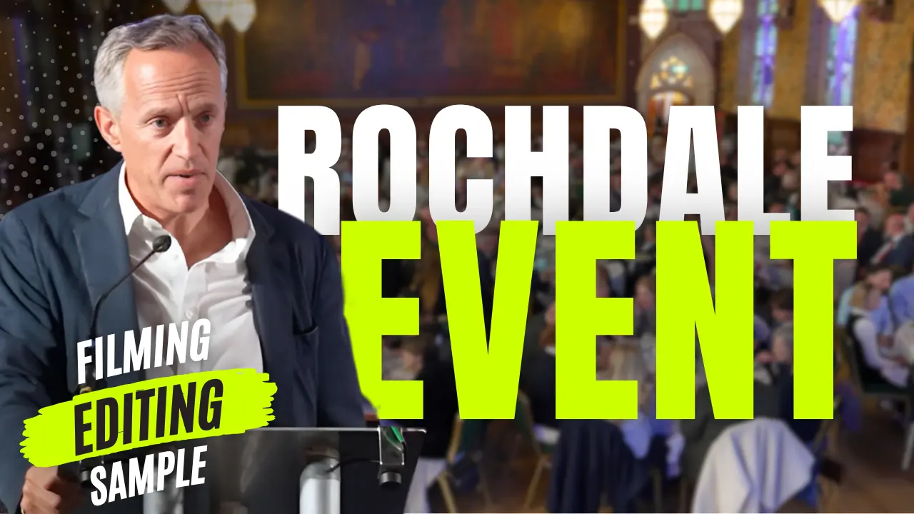 Community event filming in Manchester area by UK video production company