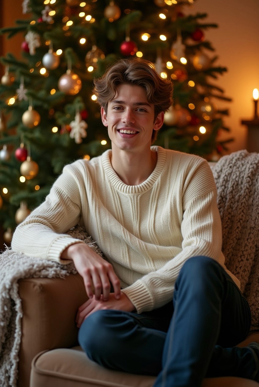 christmas young man photo