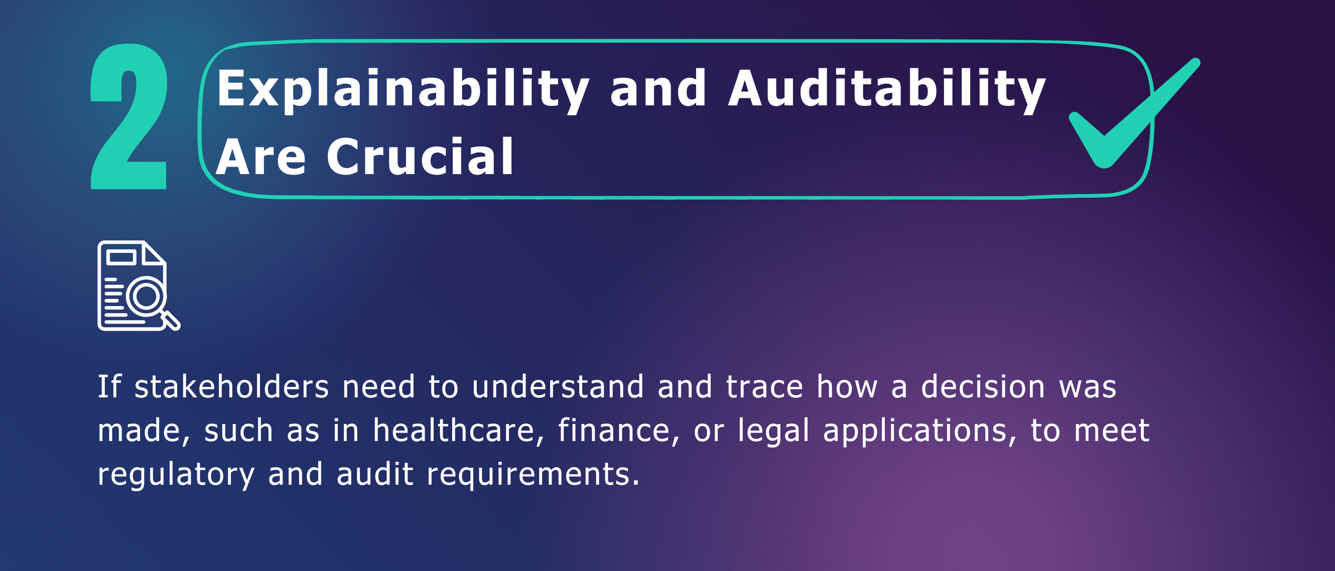 Deterministic AI is auditable