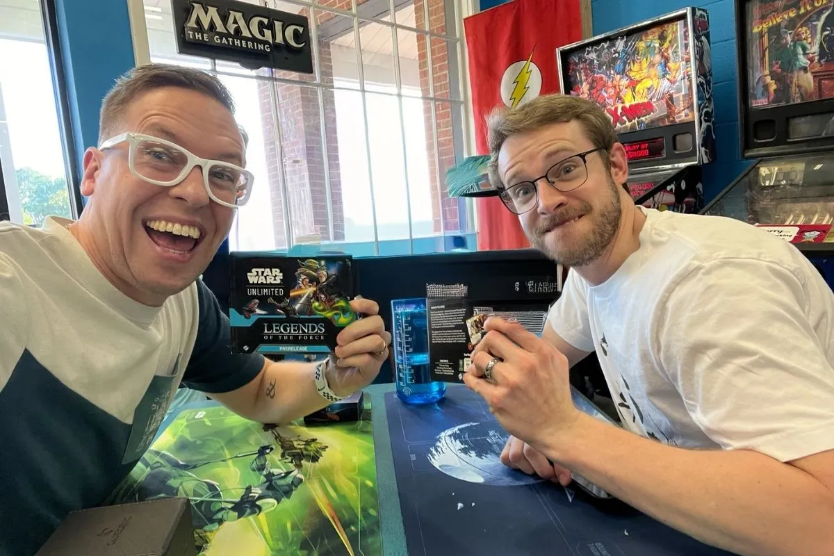 Youtini's Eric and Corey playing Star Wars: Unlimited.
