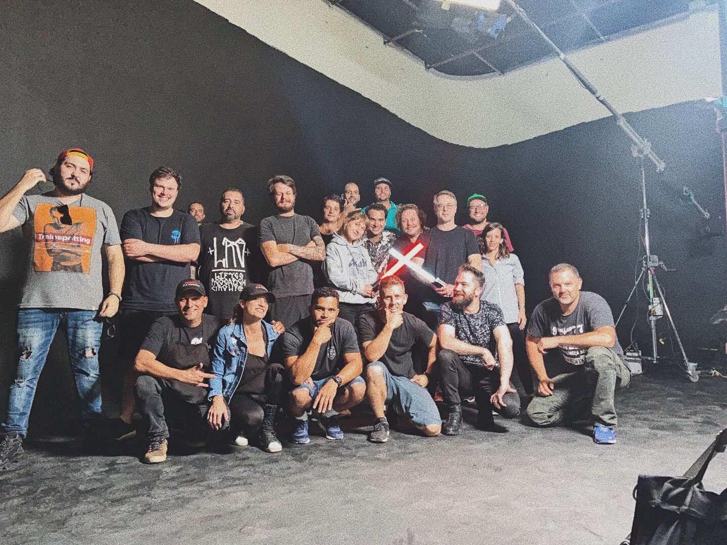 With the Zombie team on set in Curitiba, Brazil