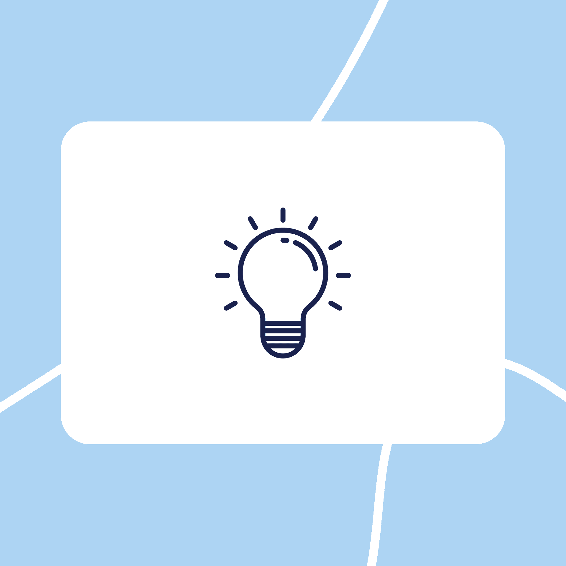 Lightbulb icon on blue background - Idea concept