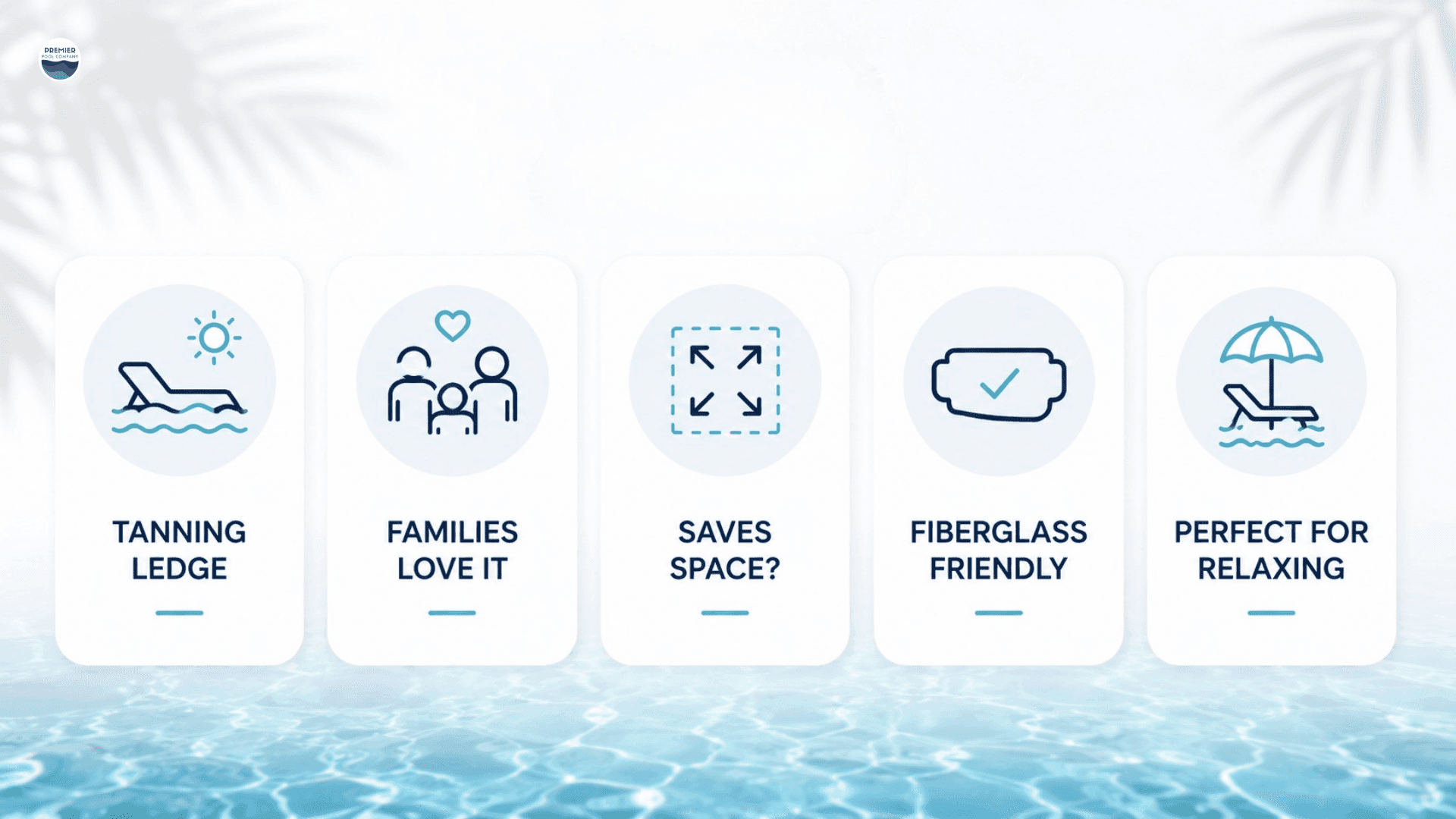 Quick guide showing the main benefits of adding a tanning ledge to a swimming pool