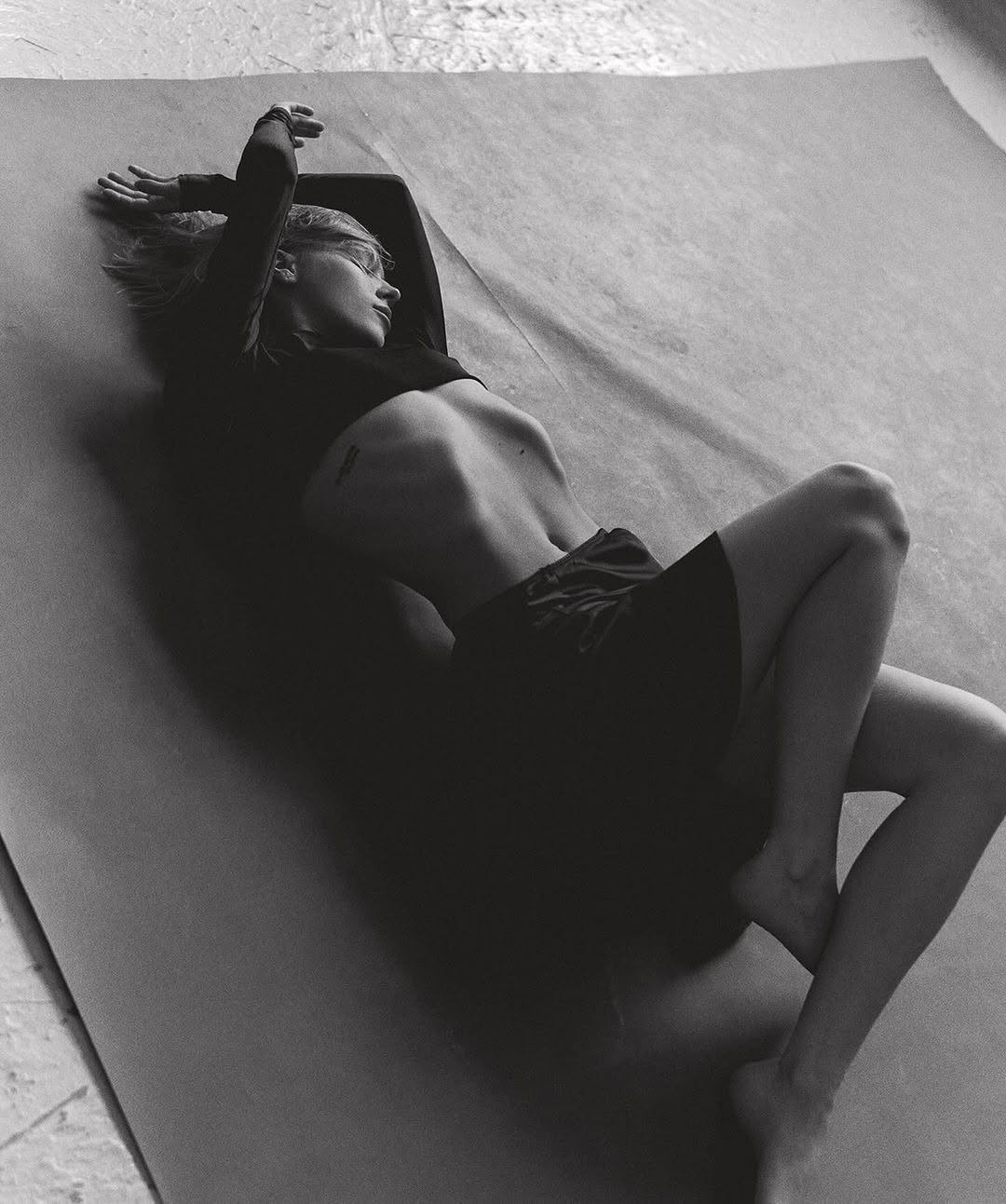 woman laying