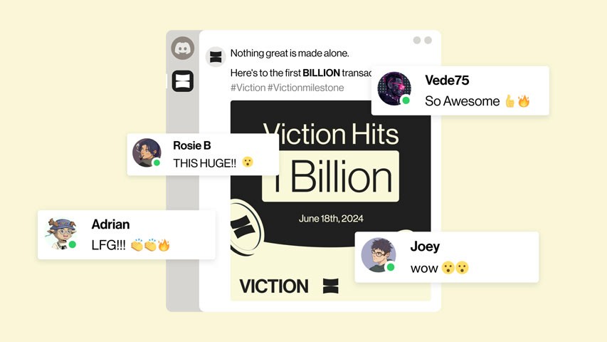 Stylized version of Discord interface with people nametags pop out 