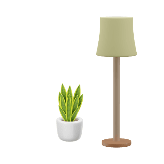 plant lamp decor illustration