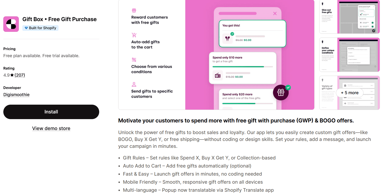 Gift Box • Free Gift Purchase on the Shopify App Store