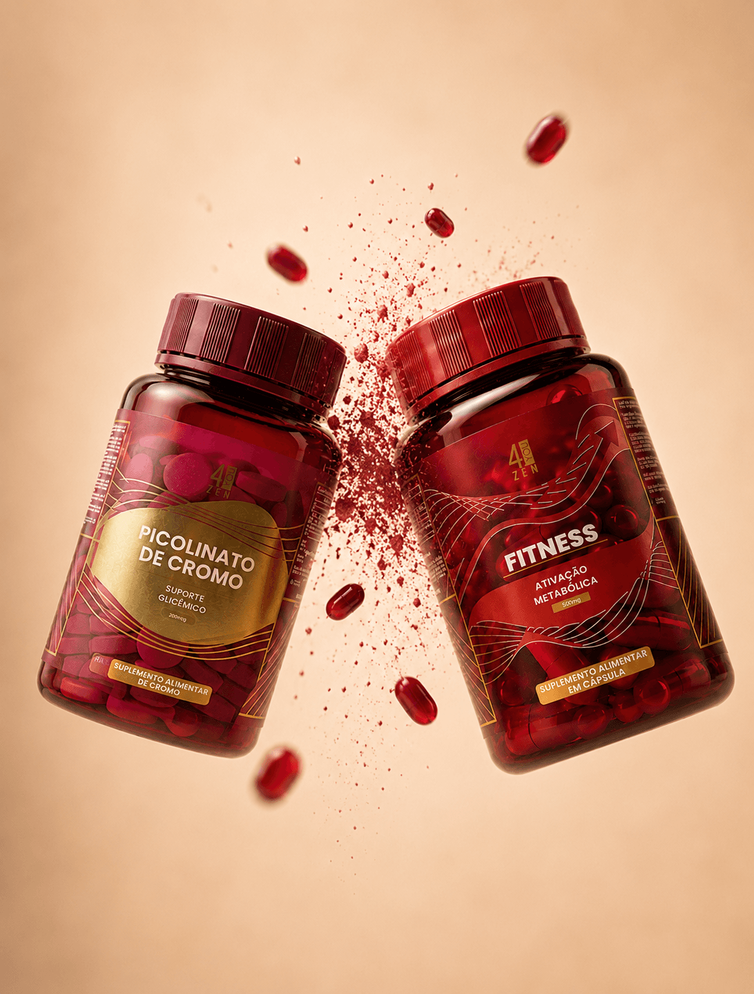 Kit 4you zen picolinato de cromo e formula fitness