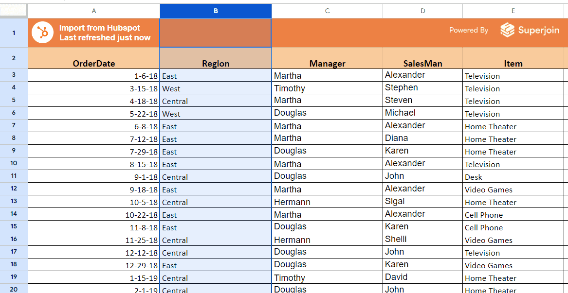 Select the Column