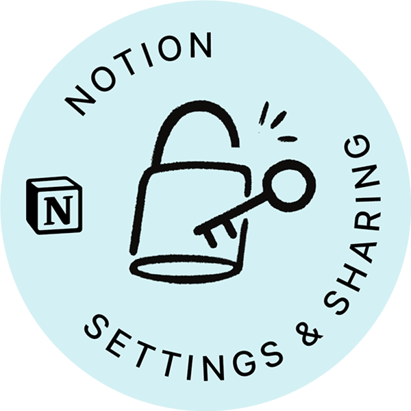 Notion Settings & Sharing Badge