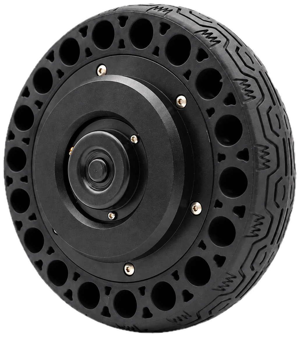 Integrated hub motor and wheel for delivery robot