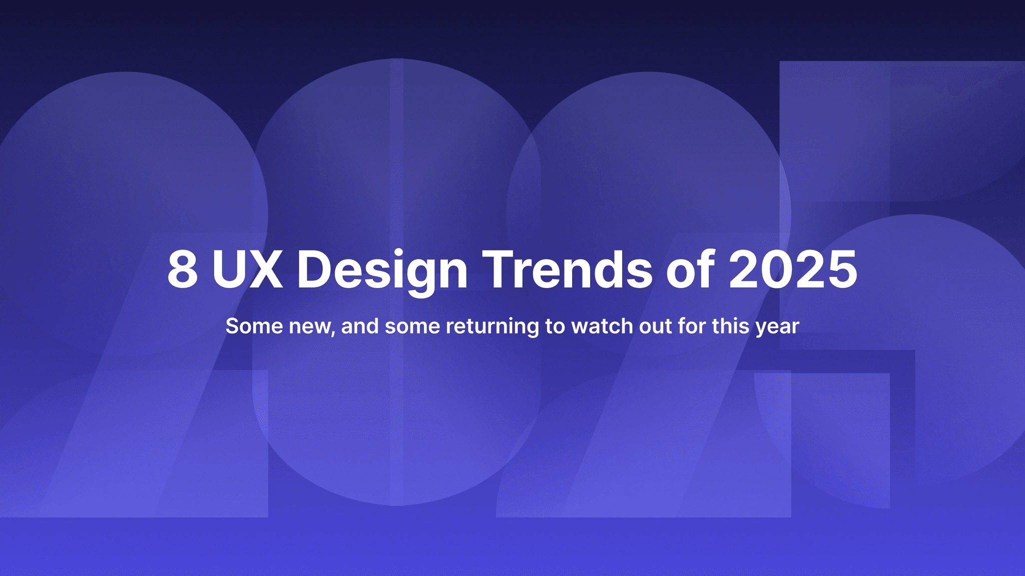 Cover of our UX design trends of 2025 article by Useberry's Head of Design George Kordatos