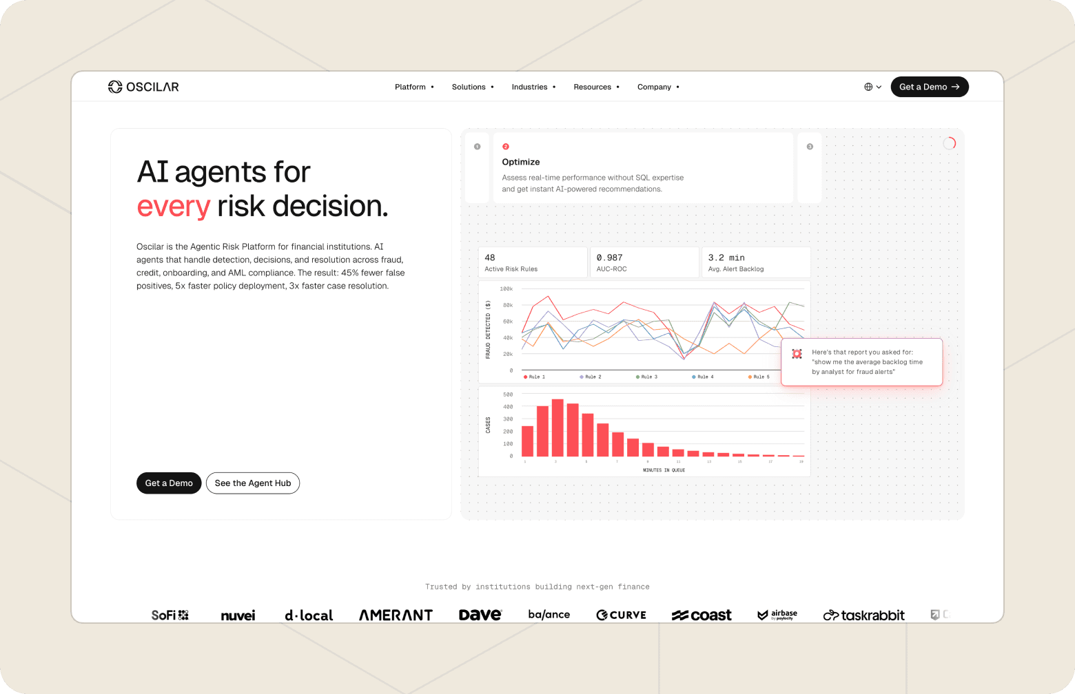Oscilar website