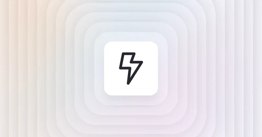 A lightning bolt icon on a pale background