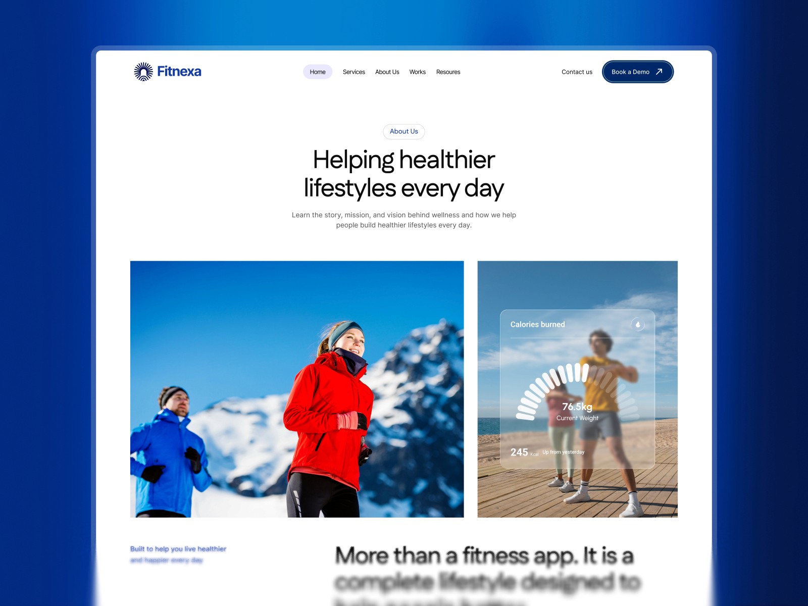 Fitnexa — 现代专业教育培训网站设计灵感