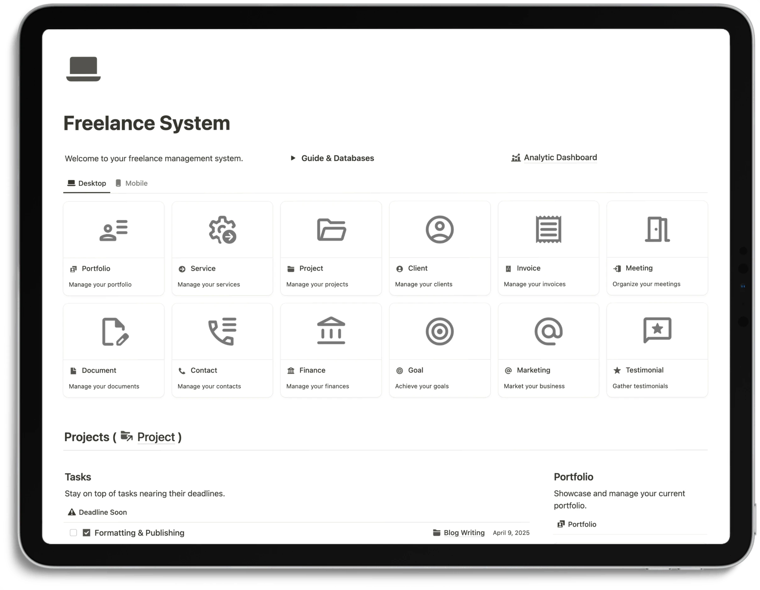 Notion Freelance System