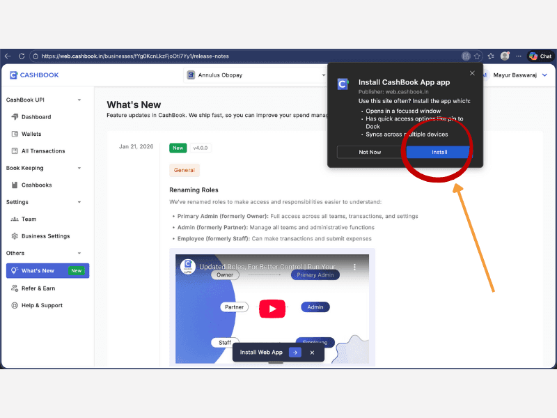 install cashbook app for pc