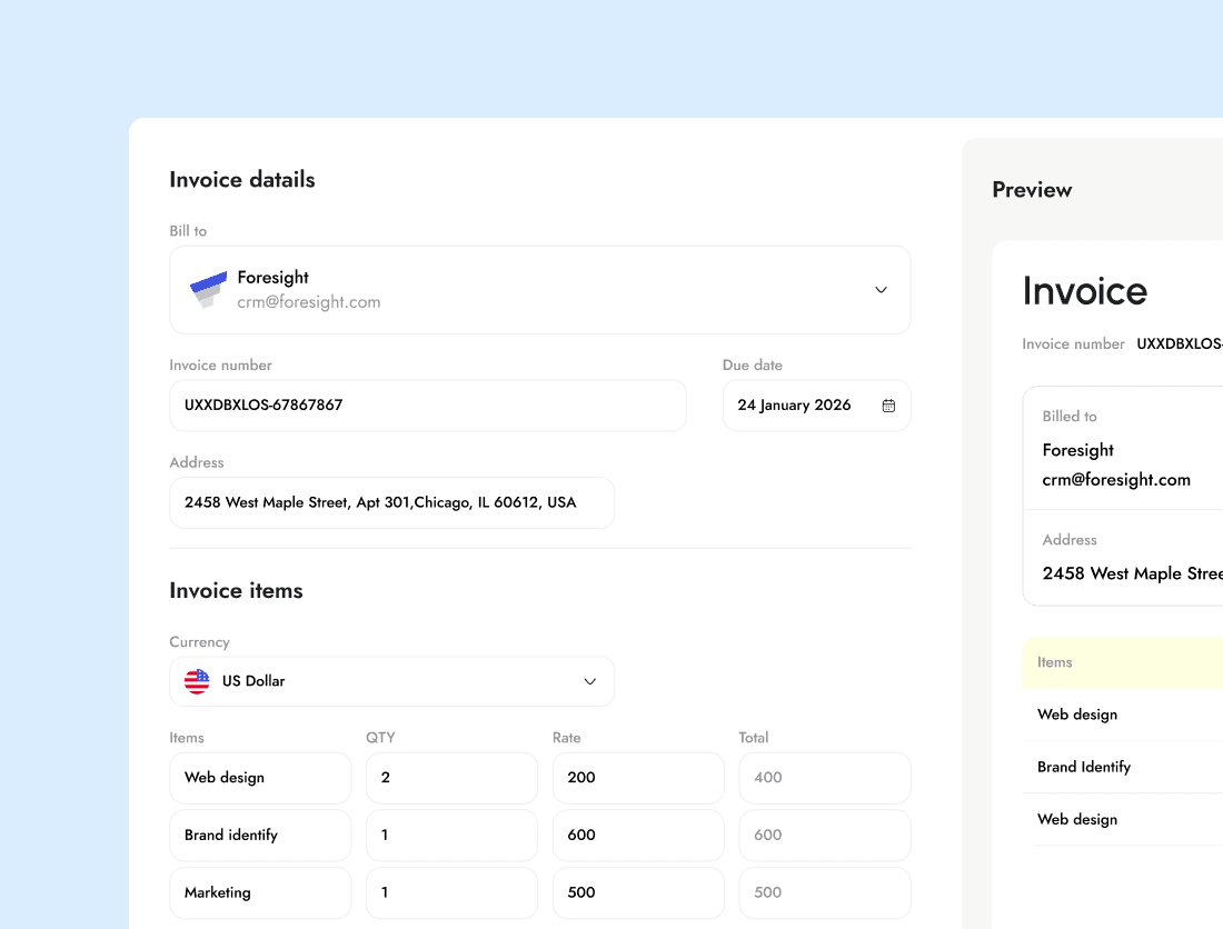 Invoice details