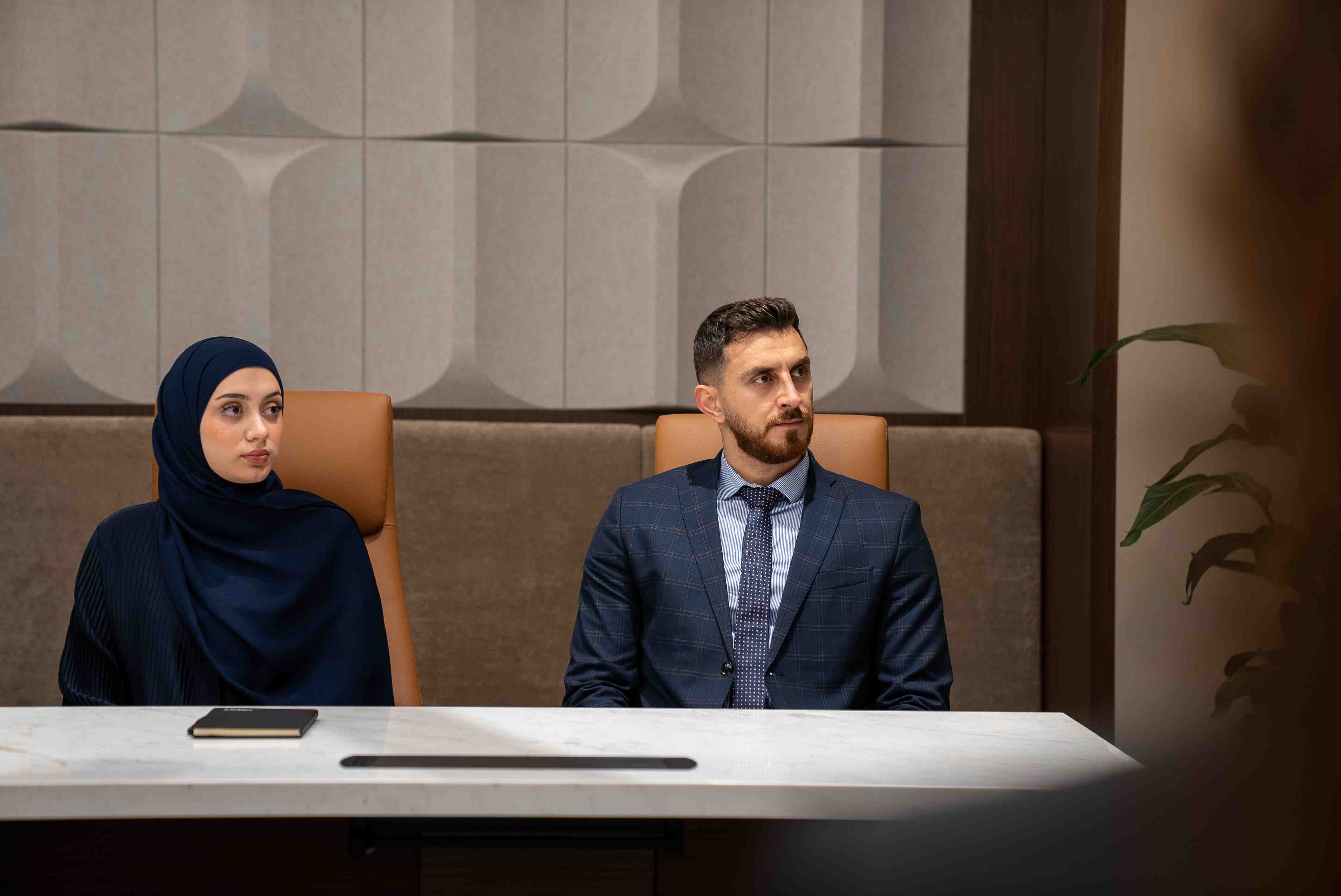 Reception desk area at a corporate space providing PRO Services in Dubai.