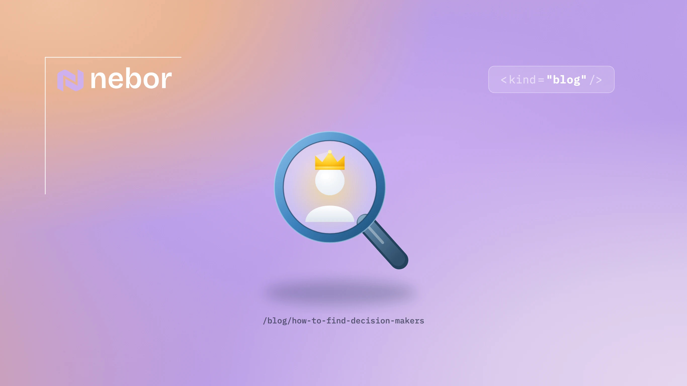 3D illustration of finding the decision-makers inside a target account