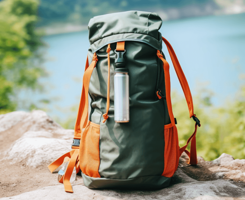 alt="Outdoor travel backpack."