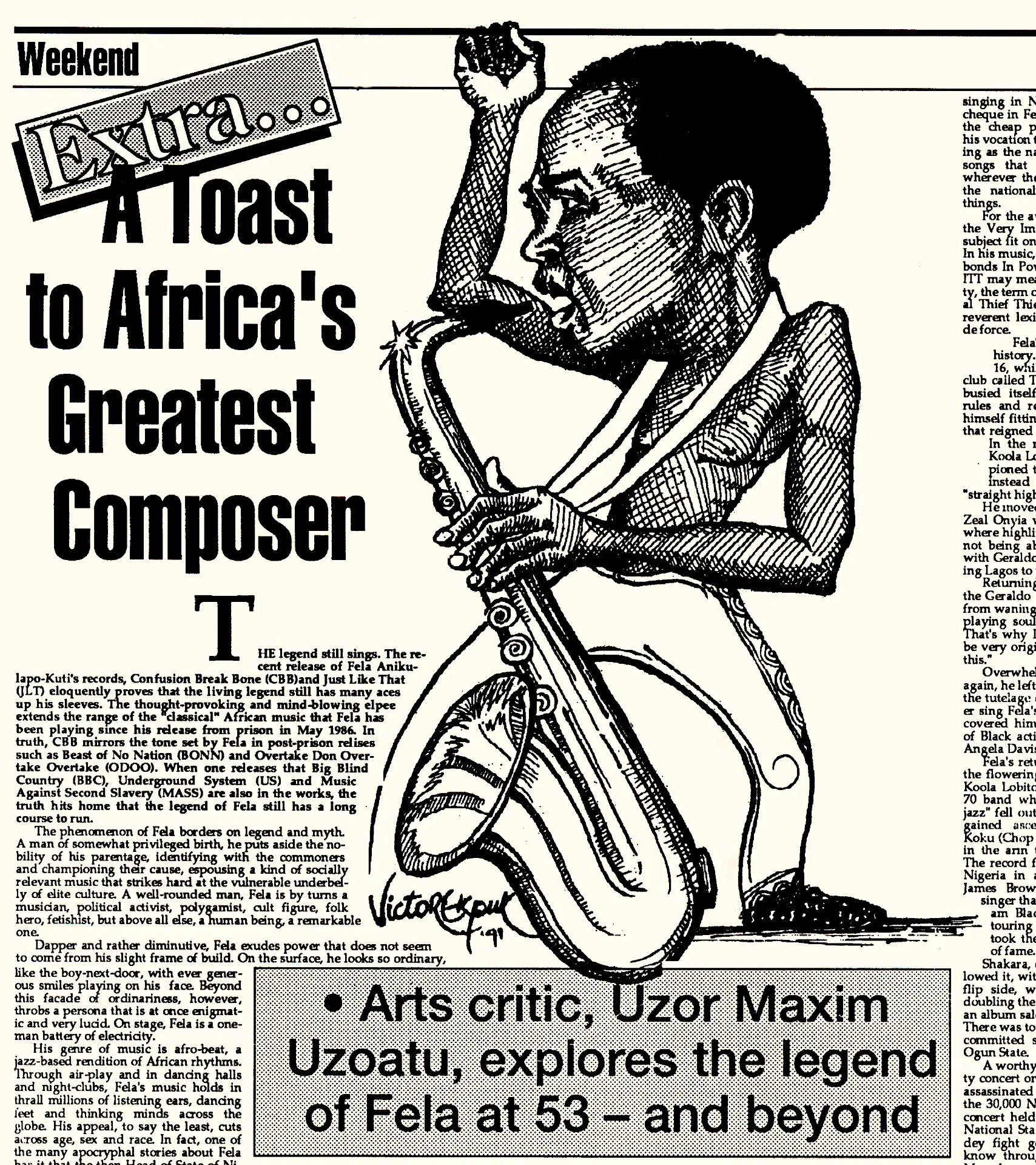 Victor Ekpuk Illustrations Daily Times newspapaer