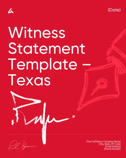 Witness Statement Template – Texas