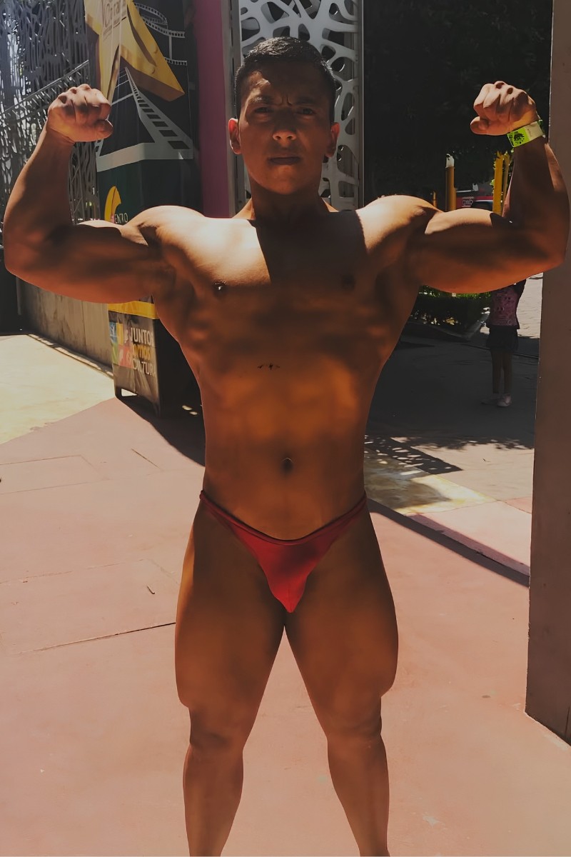 Man after fitness body transformation