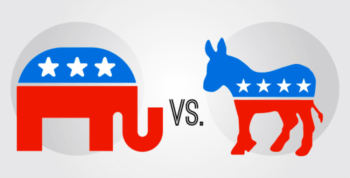 US Democratic and Republican Logo Designs 1