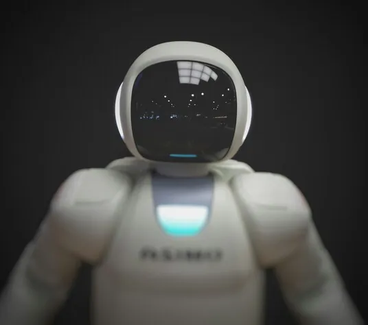 Illustration of artificial intelligence integrated into daily life, including smart devices, robots, and data visualization.